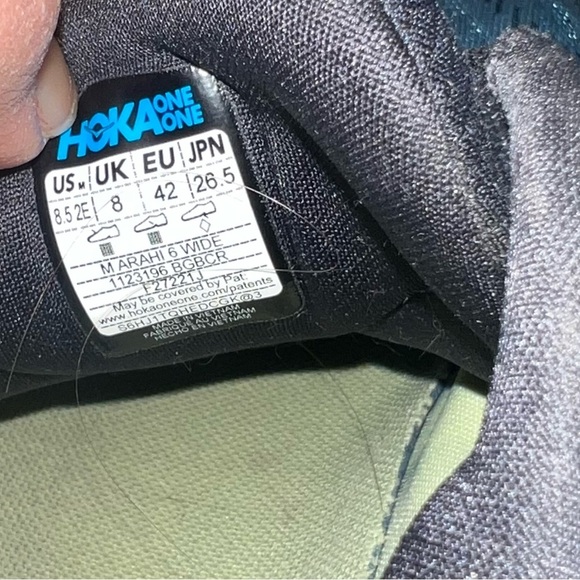 HOKA ONE ONE Men’s Ahari 6 Wide Blue Size 8.5 - Picture 8 of 12